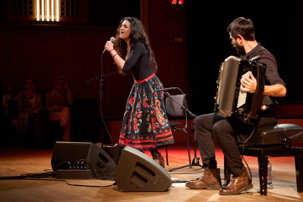 Rachele Andrioli e Rocco Nigro im ORF RadioKulturhaus. 20. Internationales Akkordeonfestival. Wien, Österreich. 2. März 2019.