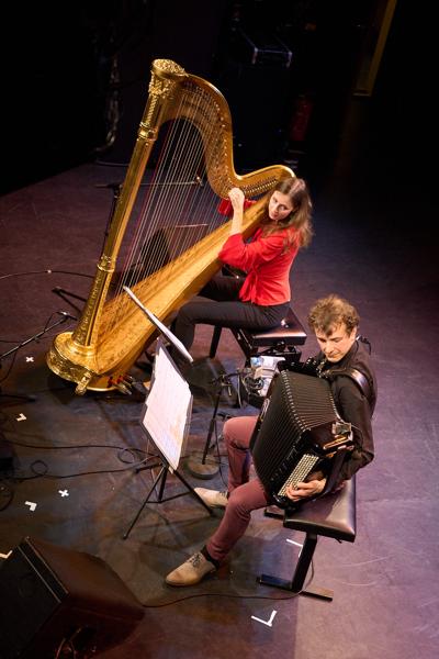 Valentin Butt & Anna Steinkogler im Porgy & Bess. 20. Internationales Akkordeonfestival 2019. Wien, Österreich. 24. Februar 2019.