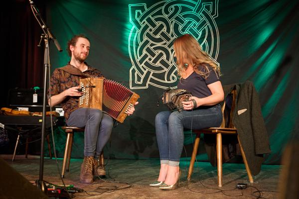 19th Guinness Celtic Spring: Moore Moss Rutter im Schutzhaus Zukunft. 20. Internationales Akkordeonfestival. Wien, Österreich. 18. März 2019.