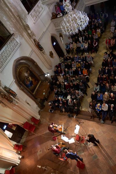 Amarcord Wien am Mittwoch, 22. März 2023 im Rahmen des 24. Internationalen Akkordeon Festivals 2023 in der Wiener Hofburgkapelle.