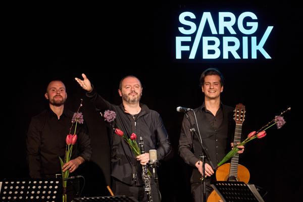 Goran Bojčevski Trio am Montag, 6. März 2023 im Rahmen des 24. Internationalen Akkordeon Festivals 2023 in der Sargfabrik in Wien.