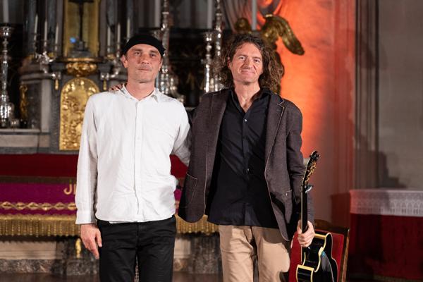 Borut Mori (Akkordeon) und Andrej Ofak (Gitarre) am Dienstag, 27. Februar 2024 im Rahmen des 25. Internationalen Akkordeonfestivals 2024 in der Wiener Hofburgkapelle.