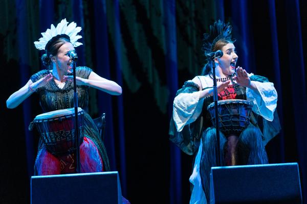 Zoriana Dybovska und Sofiia Leshyshak mit Yagody am Montag, 11. März 2024 im Rahmen des 25. Internationalen Akkordeonfestivals 2024 im Theater Akzent in Wien.