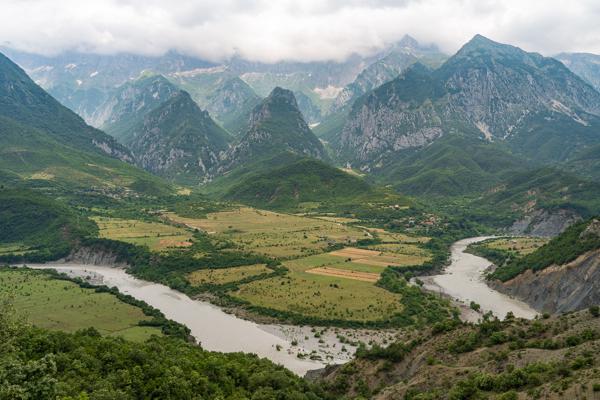 Vjosa river bend. Përmet, Albania. 2023.