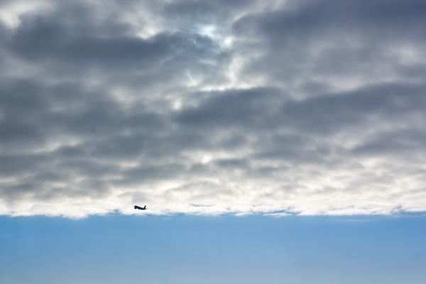 A plane taking off from Paris Charles de Gaulle Airport