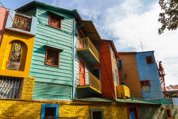 Farbige Hauswände in La Boca